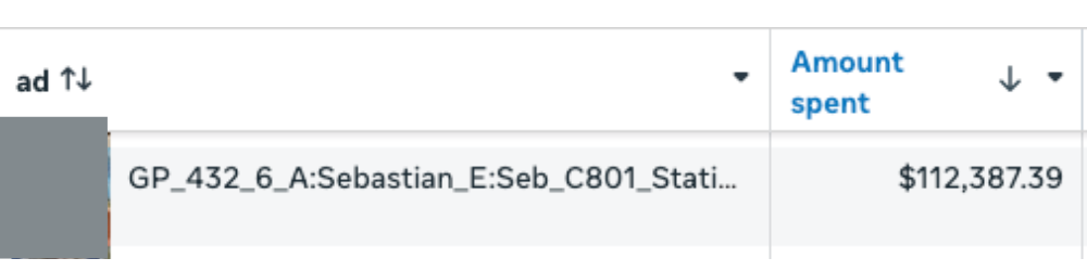 Apparel Brand ad screenshot